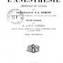 Dumont FL :Traité de l'anesthésie générale et locale (1904)